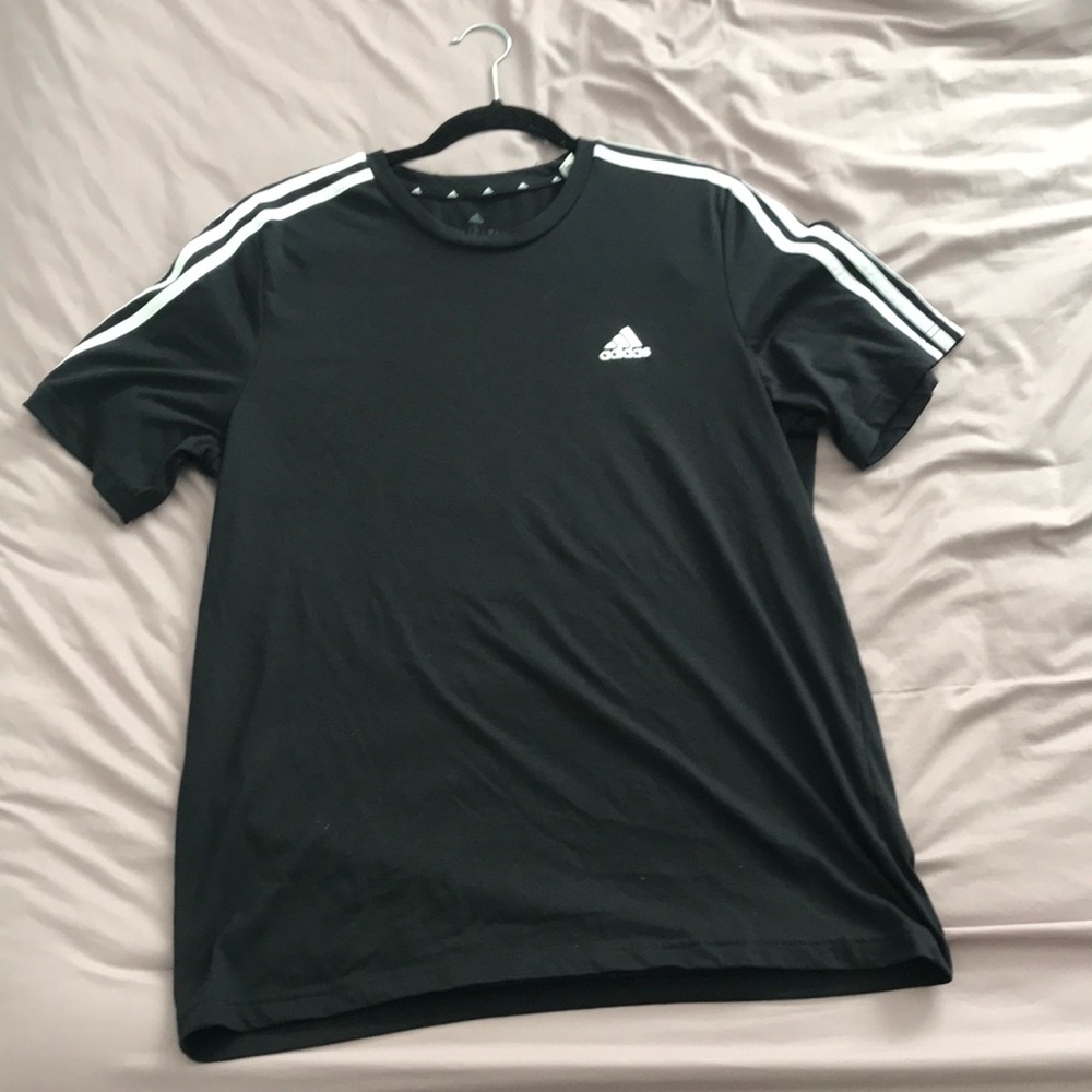 (L) Black Adidas shirt